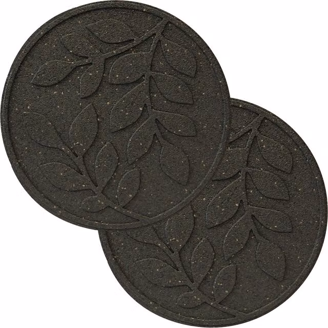 Garden Gear Reversible Eco-Friendly Rubber Stepping Stone Leaves in Earth Tones