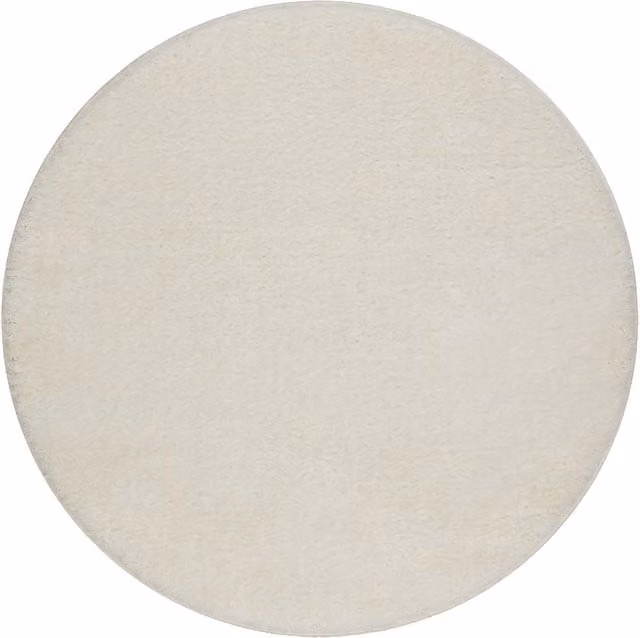 RugsX White Round Bath Mat, Diameter: 100 cm