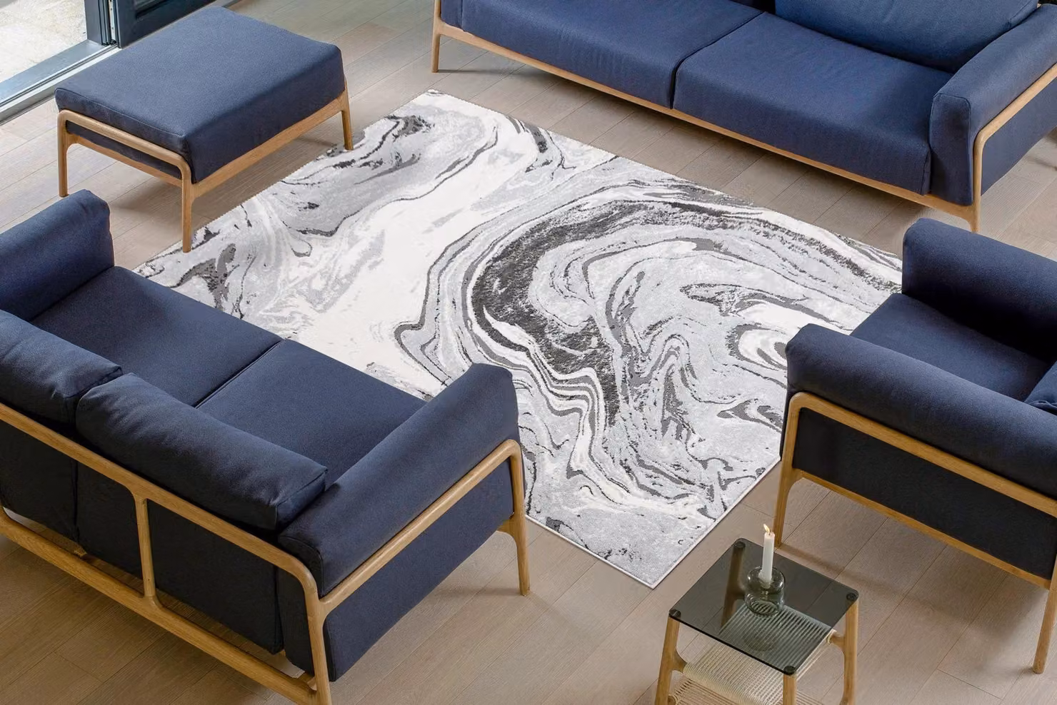 RugsX Lira Abstract Grey Rug, W/D: 120 x 170 cm – 2