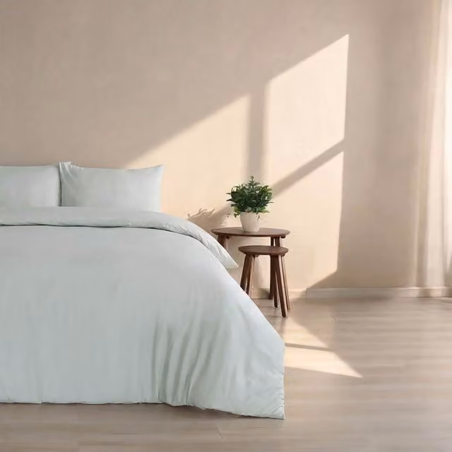 Martex Everyday Luxury Blue Cotton Percale Duvet Cover Set, W: 200 cm x L: 200 cm