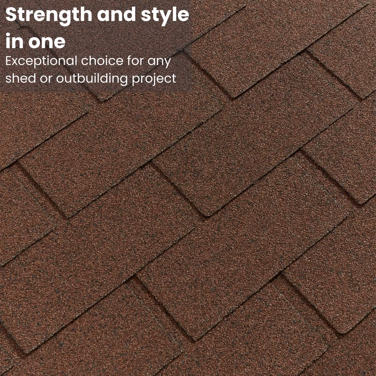 Novecrafto Heavy Duty Bitumen Asphalt Roof Shingles, Brown, 20 Pieces, W: 100 cm, H: 34 cm – 5