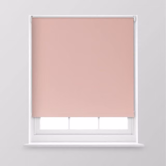 A.Unique Home Premium Trimmable Thermal Blackout Roller Window Blind, Pink, W: 150 cm, H: 170 cm