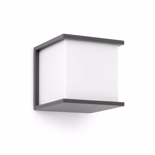 Netlighting Kubick Modern Cube Outdoor Wall Light in Grey with E27 Socket and IP44 Rating – 1