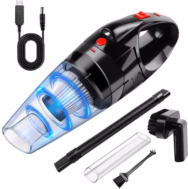 Kelvenix Cordless Rechargeable Handheld Vacuum Cleaner in Black for Car Use and Pet Hair