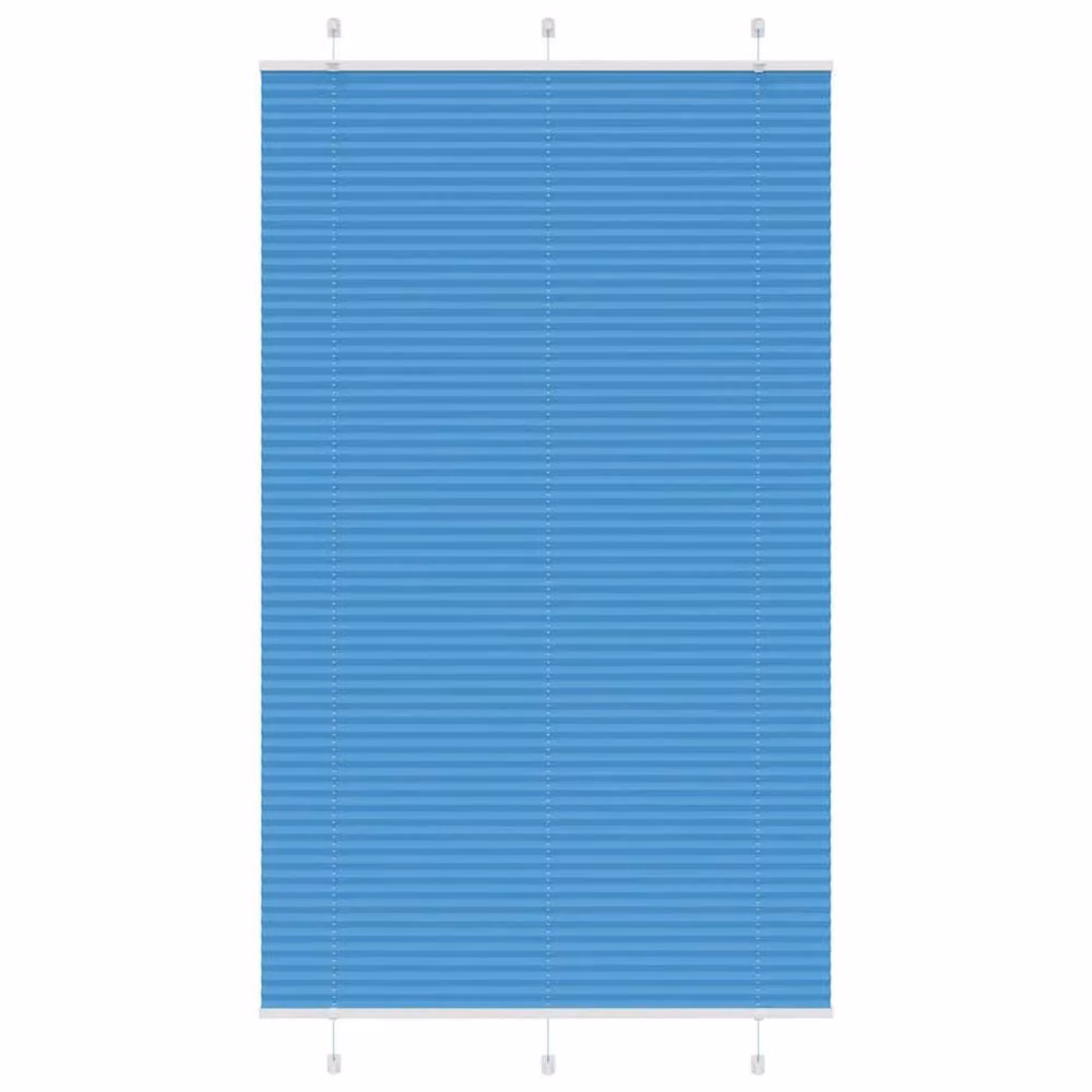 Berkfield Home Single Pleat Blue Polyester Semi-Transparent Corded Blind, W: 120 cm, H: 200 cm – 2