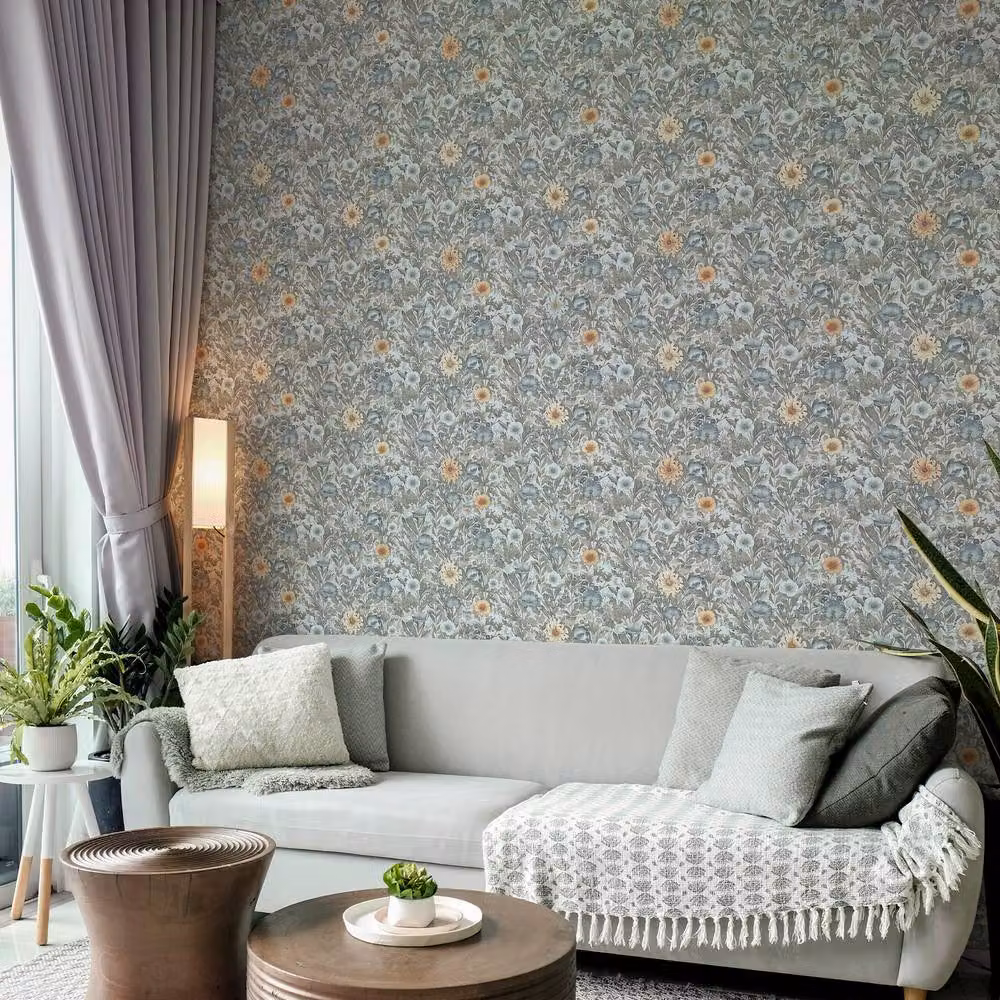 Superfresco Easy Paloma Duckegg Blue Botanical Floral Wallpaper, W: 52 cm x L: 1000 cm – 2