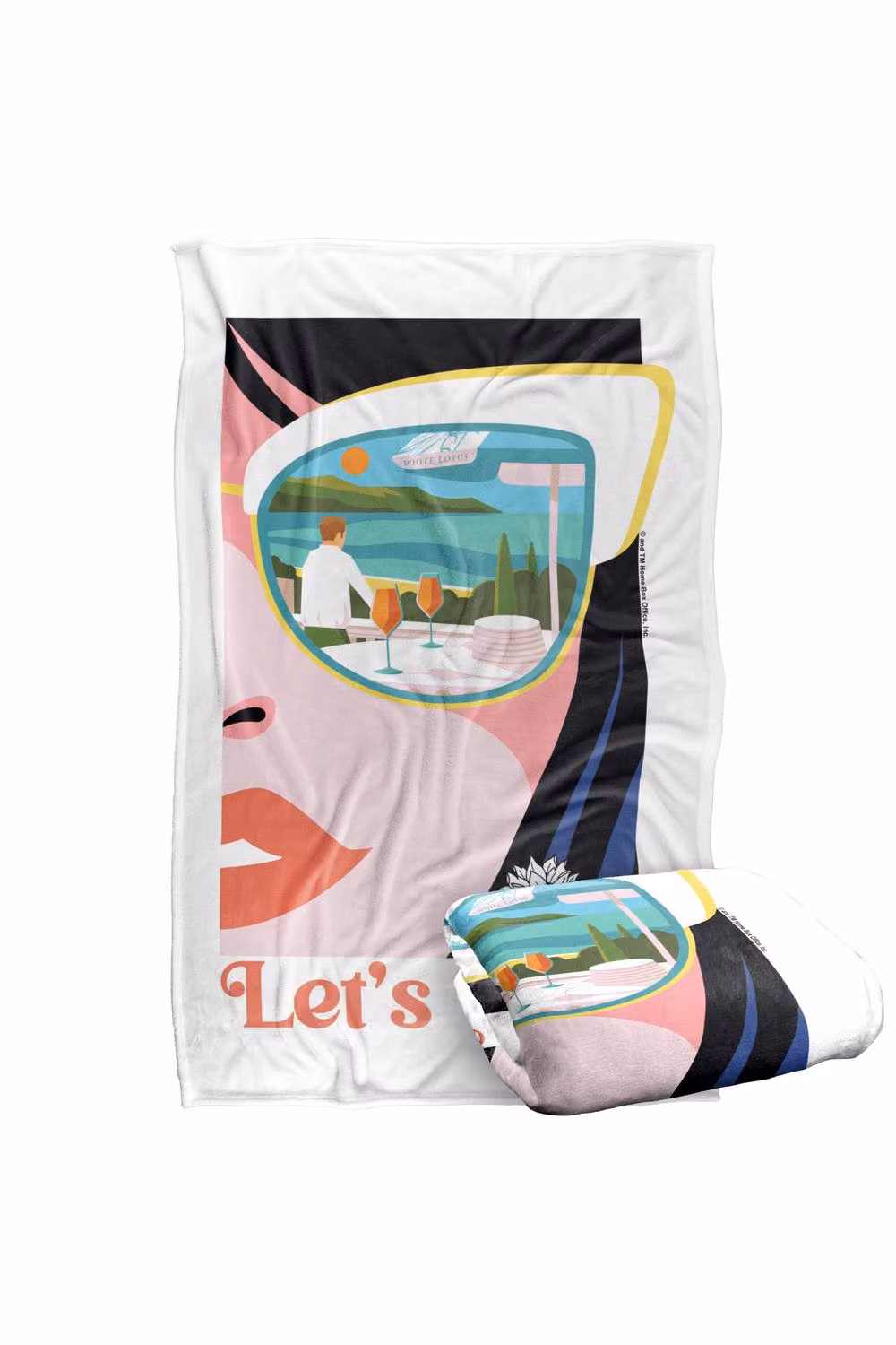 Warner Bros. White Lotus Lets Fun Super Soft Silky Touch Throw Blanket, Extra Large, Multicolour – 2