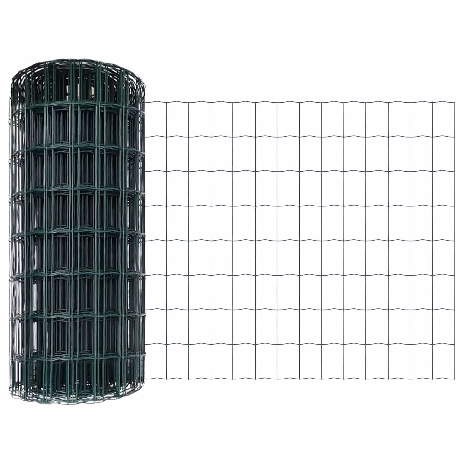 Berkfield Home Euro Fence Steel Mesh with 5 U-Profile Posts, Green, 0.8 x 10 m – 2