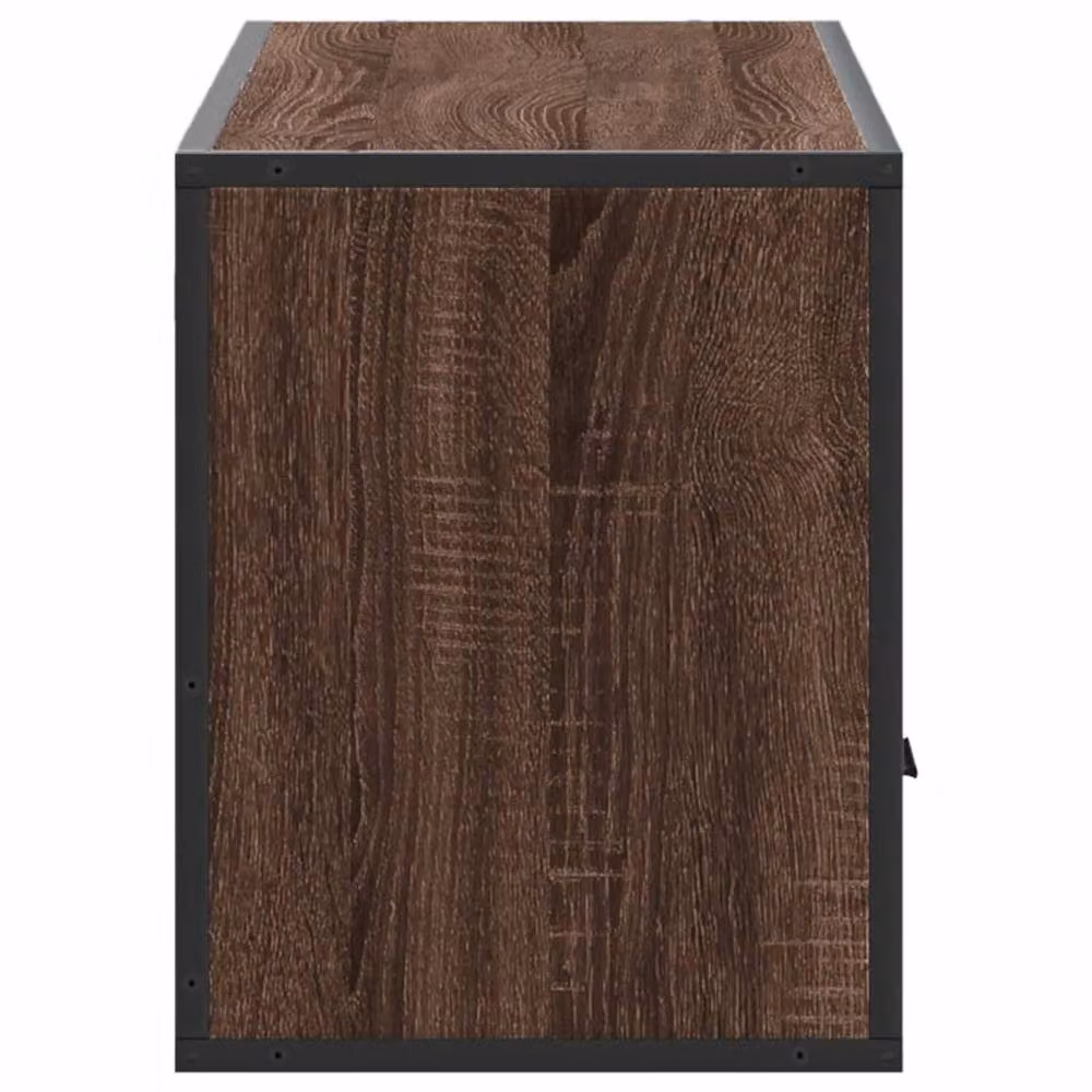 Berkfield Home Industrial TV Cabinet in Brown Oak, W/D/H: 100 x 31 x 39.5 cm – 5