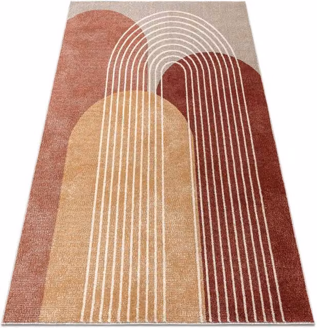 RugsX Fusion Geometric Modern Rug in Beige and Multicolour, W: 180 cm, D: 270 cm