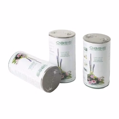 Oasis White Cylinder Floral Foam, 3 Pack, W/D/H: 8 x 6 x 8 cm