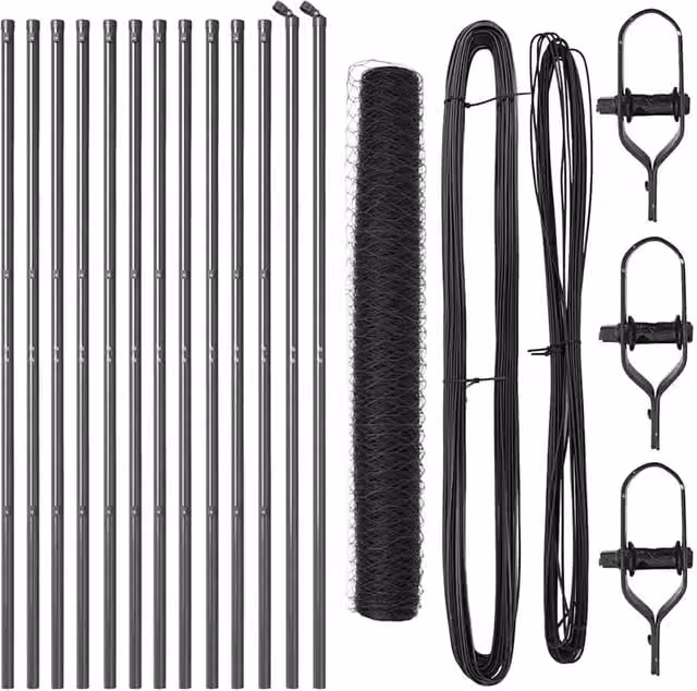 Berkfield Home Grey Steel Hexagon Fence – 1
