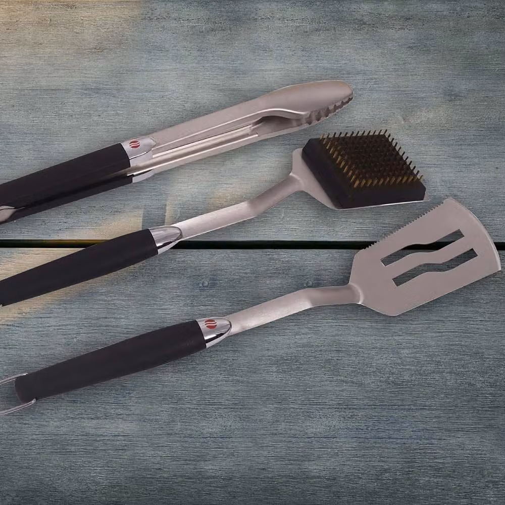Grillstream 3 Piece Stainless Steel Tool Set in Silver