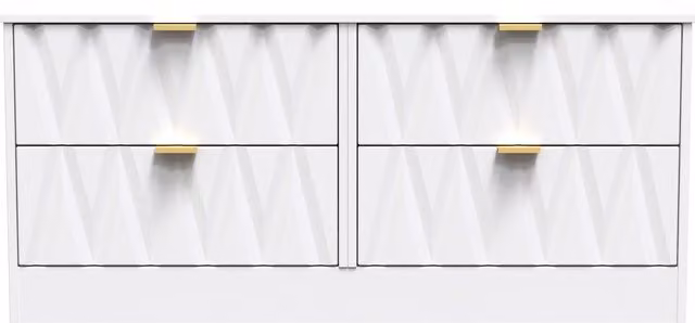 Ready Assembled 2 U Washington 4 Drawer Bed Box in White, Small