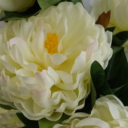 Leaf Design UK White Peony Artificial Potted Plant, Height: 55 cm – 3