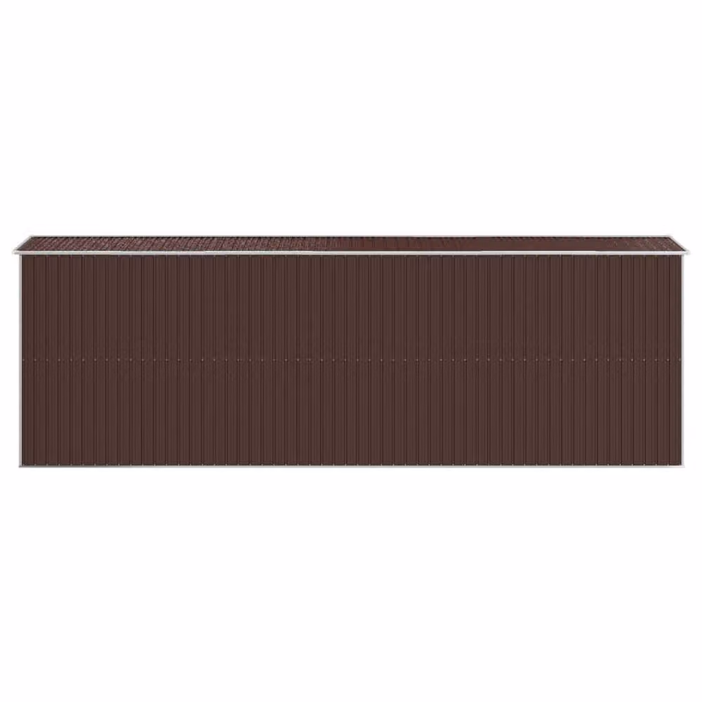 Berkfield Home Garden Shed in Dark Brown, Galvanised Steel, W/D/H: 192 x 606 x 223 cm – 5