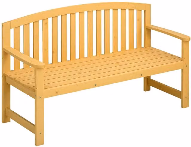 Hinsinc Natural Wooden 2 Person Garden Bench