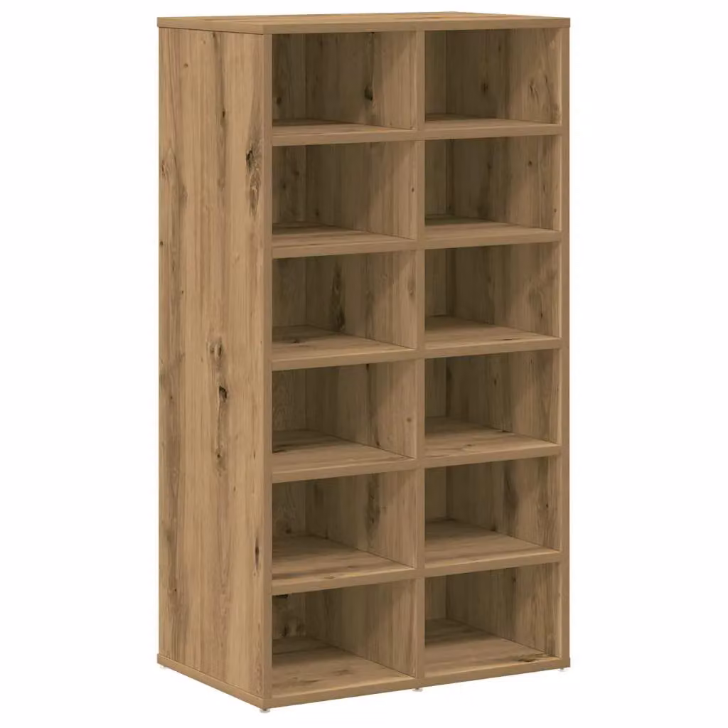 Berkfield Home Artisan Oak Shoe Rack in Brown, W: 54 cm, D: 34 cm, H: 100.5 cm – 2