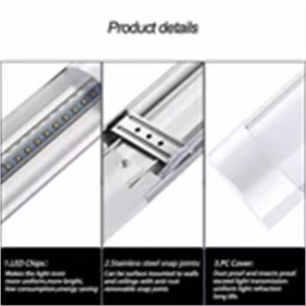 Nordara 2-Piece White LED Linear Batten Tube Light Set – 3