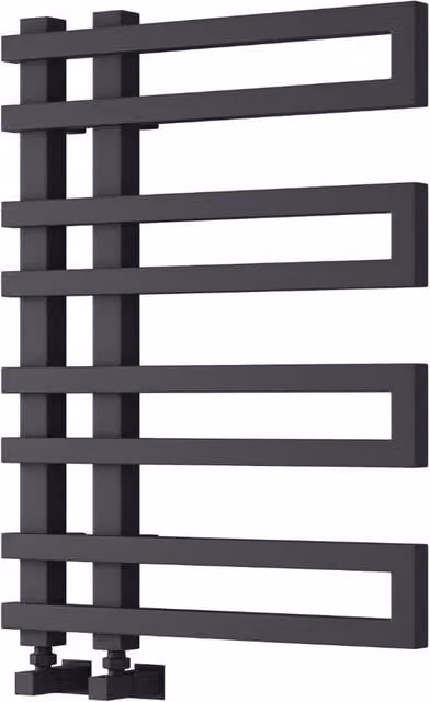 Bathroom Kingdom Pietra Anthracite Designer Flat Panel Heated Towel Rail, Grey, H: 72.0 cm, W: 53.0 cm – 1