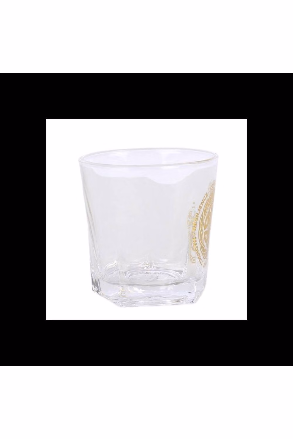 KDMD Celtic Shield Knot Lowball Whisky Tumbler Glass with Cork Coaster in Clear – 2