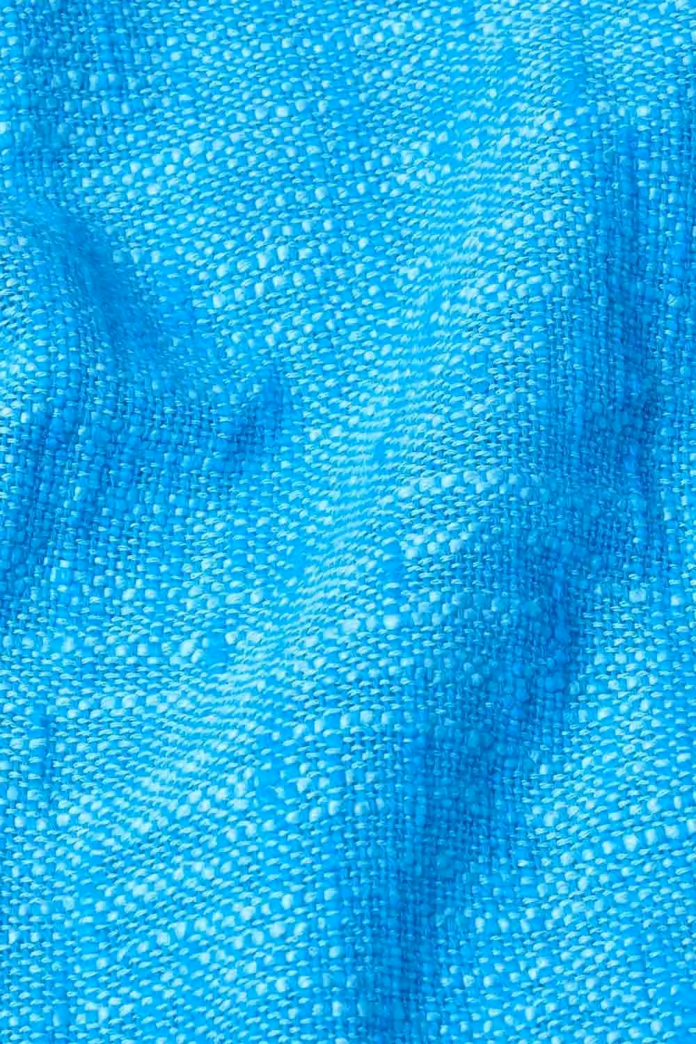 Homescapes Nirvana Woven Cotton Throw in Petrol, W: 150 cm, D: 200 cm – 2