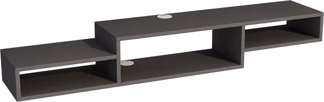 Destina Home Loretta Floating TV Unit and TV Stand with Shelves in Anthracite