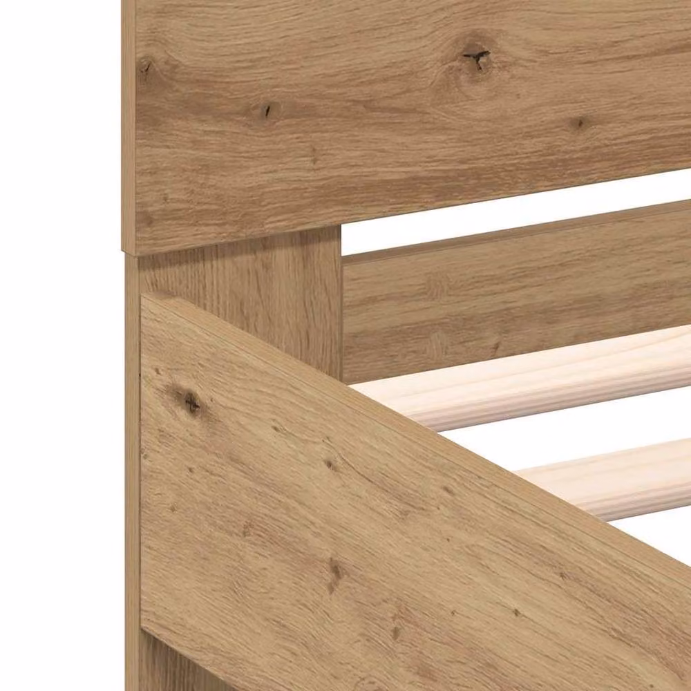Berkfield Home Artisan Oak Bed Frame in Beige – 5
