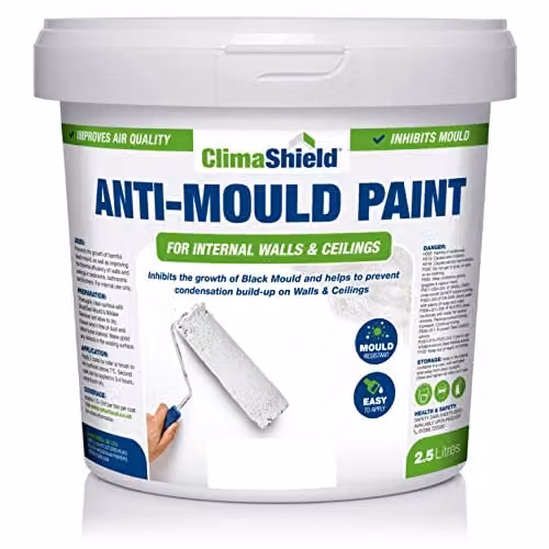 ClimaShield White Water-Based Anti-Mould Paint, 2.5L