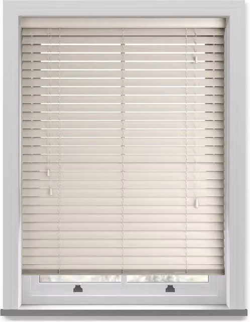 Terrys Made To Measure 50mm Wood Essence Wooden Venetian Blind in Beige