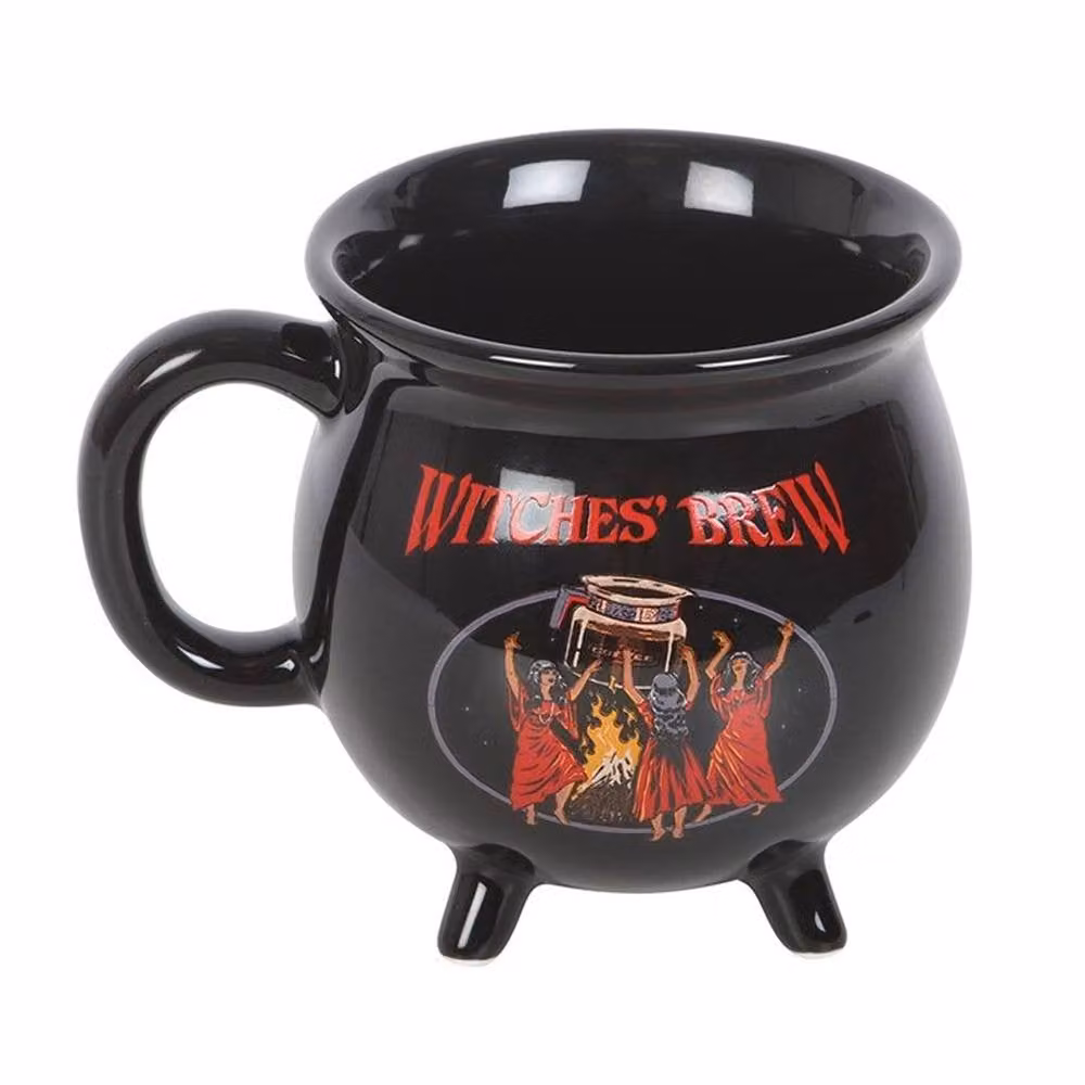 Uniqueful Witches' Brew Cauldron Mug by Steven Rhodes in Black, 550ml – 3