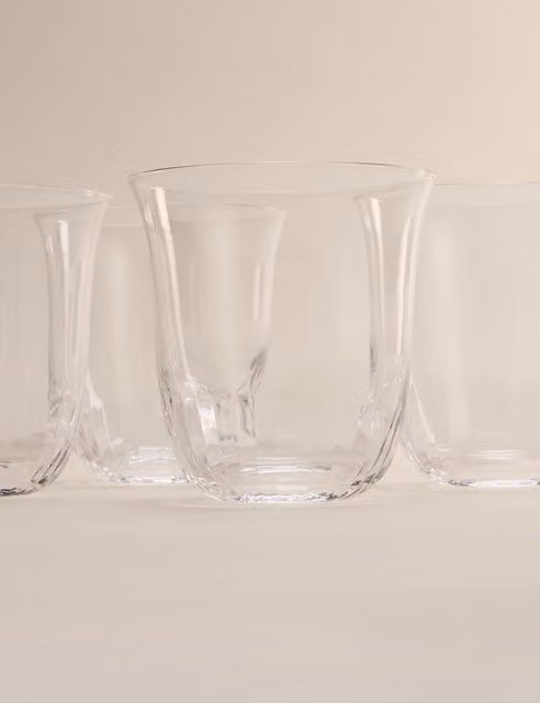 M&S Set of 4 Delphine Transparent Glass Tumblers