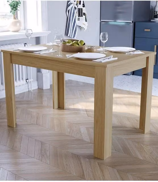 Vida Designs Medina 4 Seater Rectangular Dining Table in Light Oak – 1