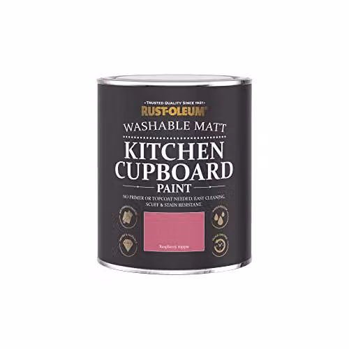 Rust-Oleum Raspberry Ripple Pink Kitchen Cupboard Paint, Matt Finish, 750ml – 3