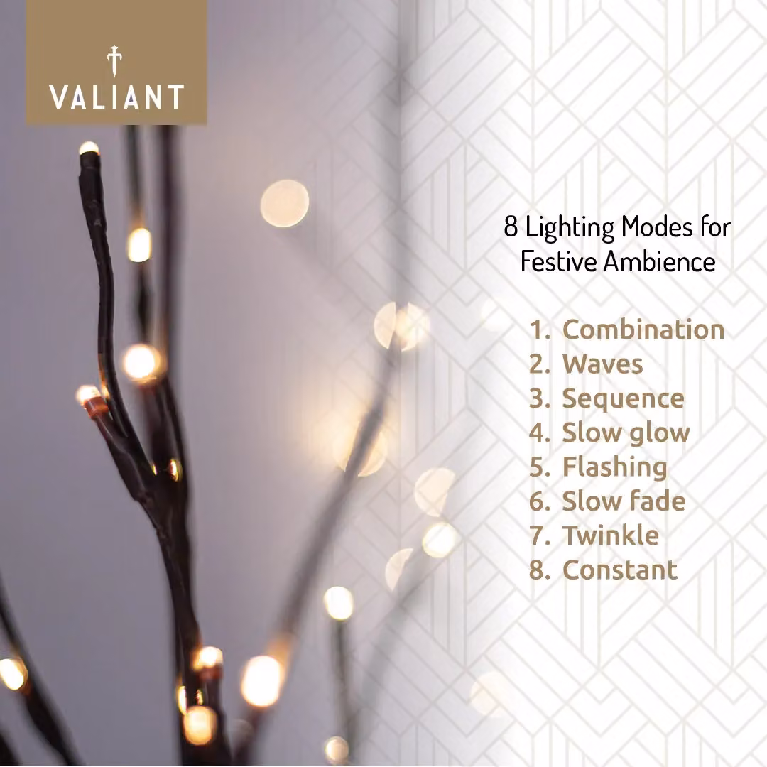 Valiant Warm White LED String Lights, 8 Pack, Battery Operated, Brown – 4