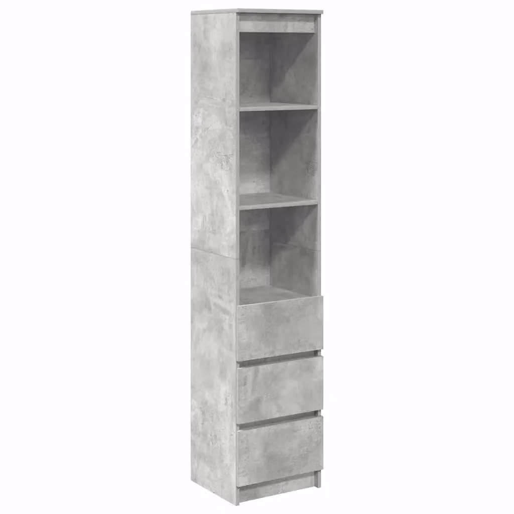 Berkfield Home Modern Highboard in Concrete Grey, W/D/H: 37.5 x 35 x 180 cm – 2