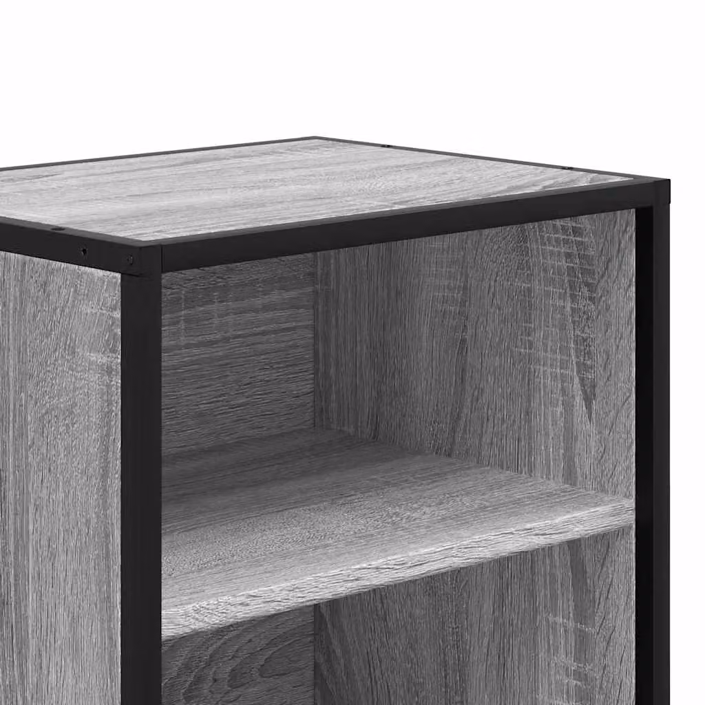 Berkfield Home Set of 2 Grey Sonoma Bedside Cabinets in Engineered Wood and Metal, W: 40 cm, D: 31 cm, H: 50 cm – 7