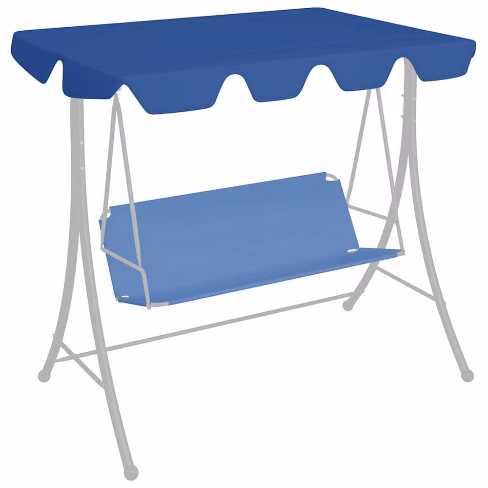 Berkfield Home Replacement Canopy for Garden Swing, Blue, W: 188 cm, D: 145 cm, H: 168/110 cm – 2
