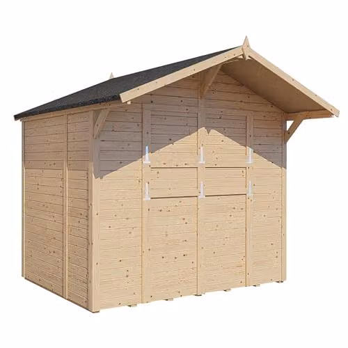Rowlinson Bertilo Tongue and Groove Timber Market Stall in Brown, L: 252 cm, W: 259 cm, H: 245 cm – 2