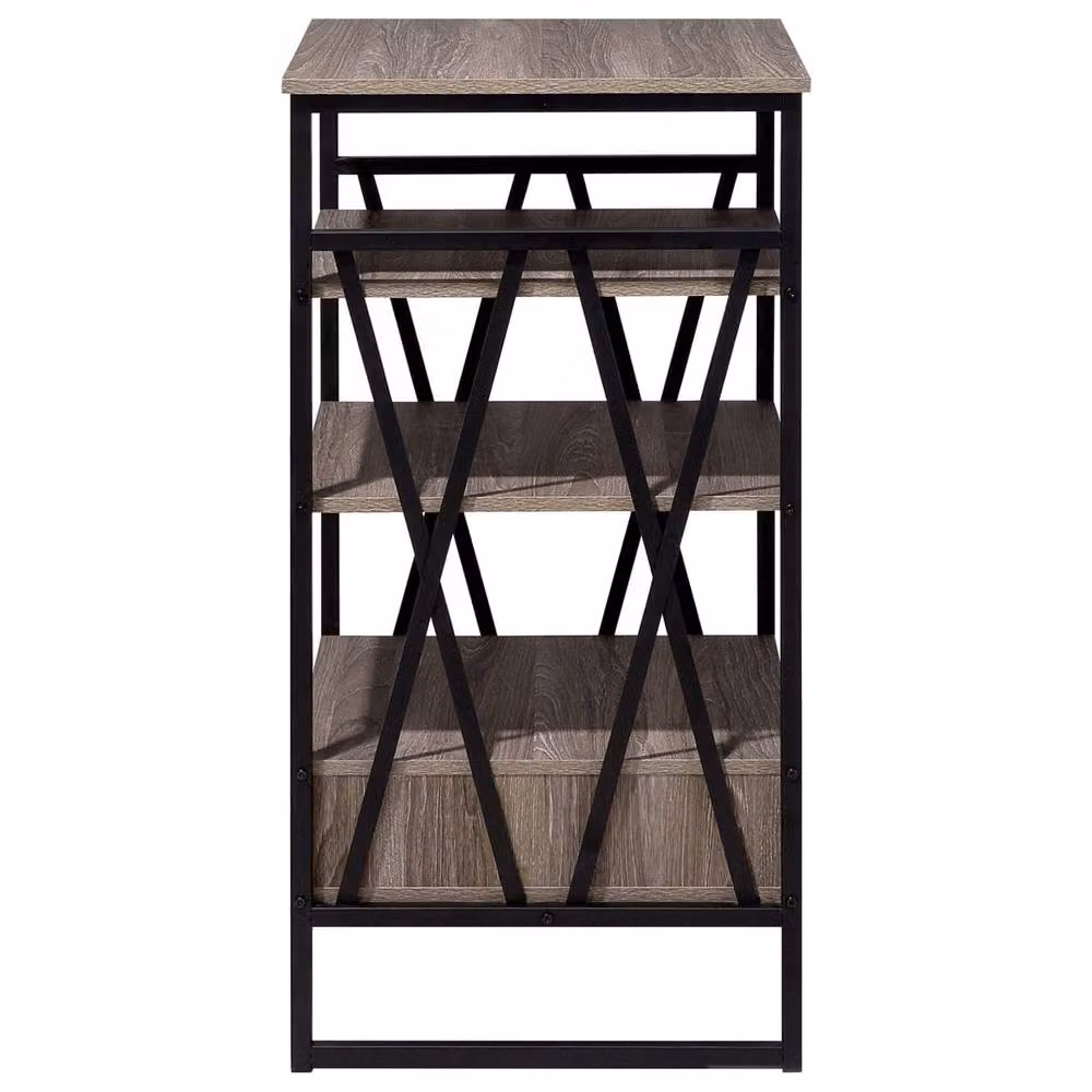 Wyld and Coco Industrial Console Table and TV Stand in Brown and Black, W/D/H: 101 x 51 x 56 cm – 4
