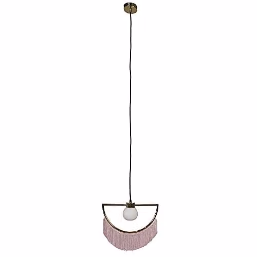ValueLights Jupiter Modern Gold and Pink Sphere Pendant Light with Glass Shade