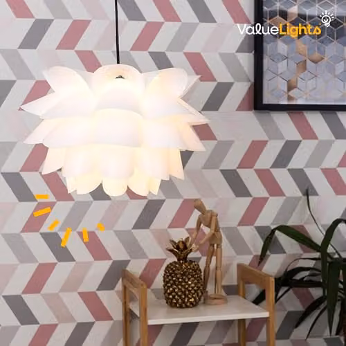 MiniSun Modern White Intricate Design Ceiling Light Shade, Width: 40 cm – 2