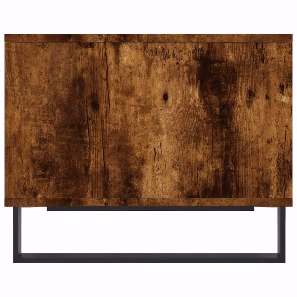 Berkfield Home Smoked Oak Coffee Table in Brown, W: 60 cm, D: 50 cm, H: 40 cm – 5
