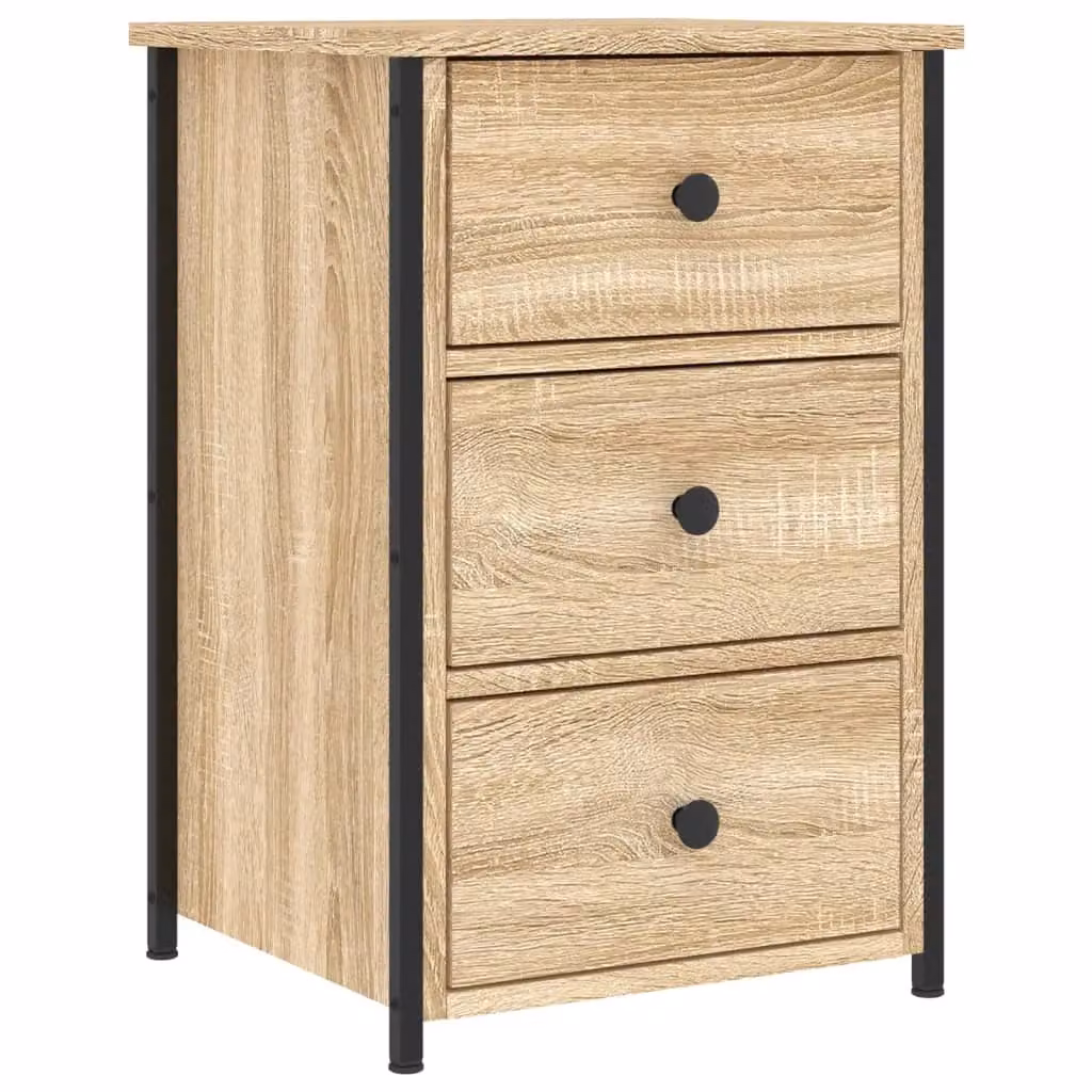 Berkfield Home Sonoma Oak Bedside Cabinet in Brown, W/D/H: 40 x 36 x 60 cm – 2