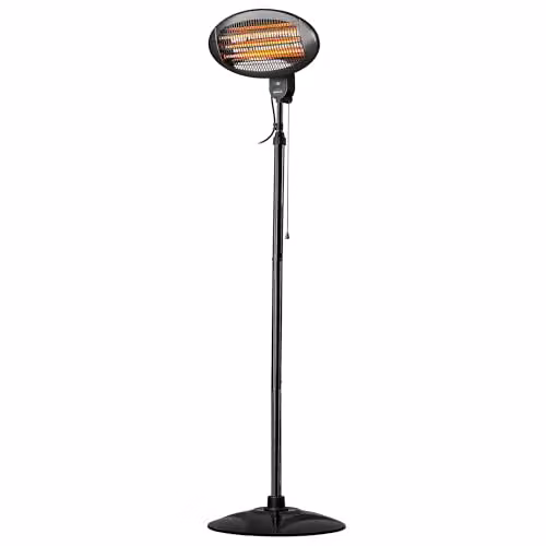 Daewoo 2000W Electric Patio Heater, Black, H x W x D: 210 x 50 x 50 cm – 1