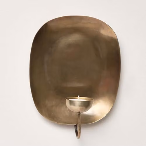Melody Maison Art Deco Wall Sconce in Gold, H 24.0 cm x W 16.0 cm x D 7.4 cm – 2