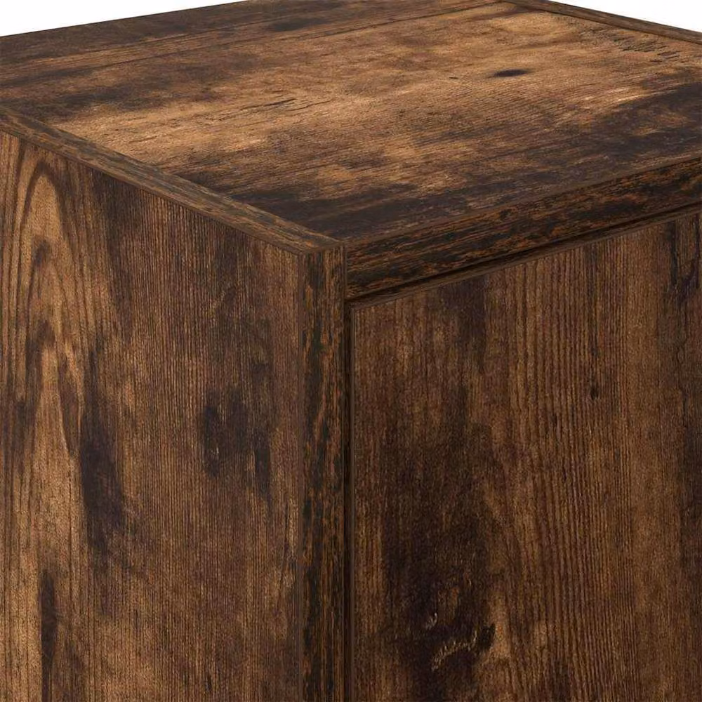 Berkfield Home Set of 2 Smoked Oak Garage Wall Cabinets in Brown – 7