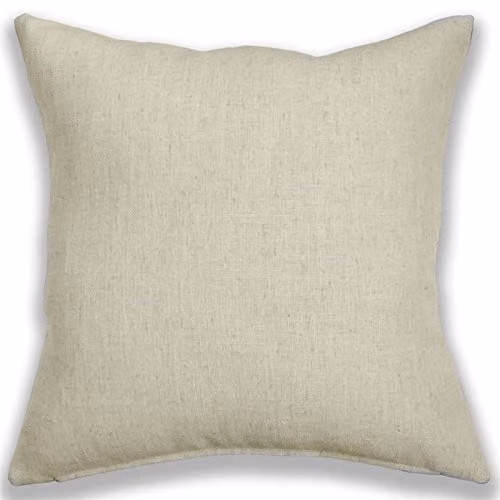 Homescapes Natural Cream Luxury Linen Cushion Cover, Beige, 45 x 45 cm
