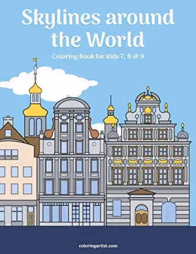Skylines around the World Colouring Book for Kids by Independently Published, Multicolour