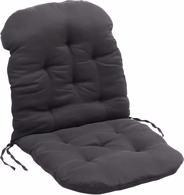 Livingandhome Premium Tufted Non-Slip Rocking Chair Cushion in Black